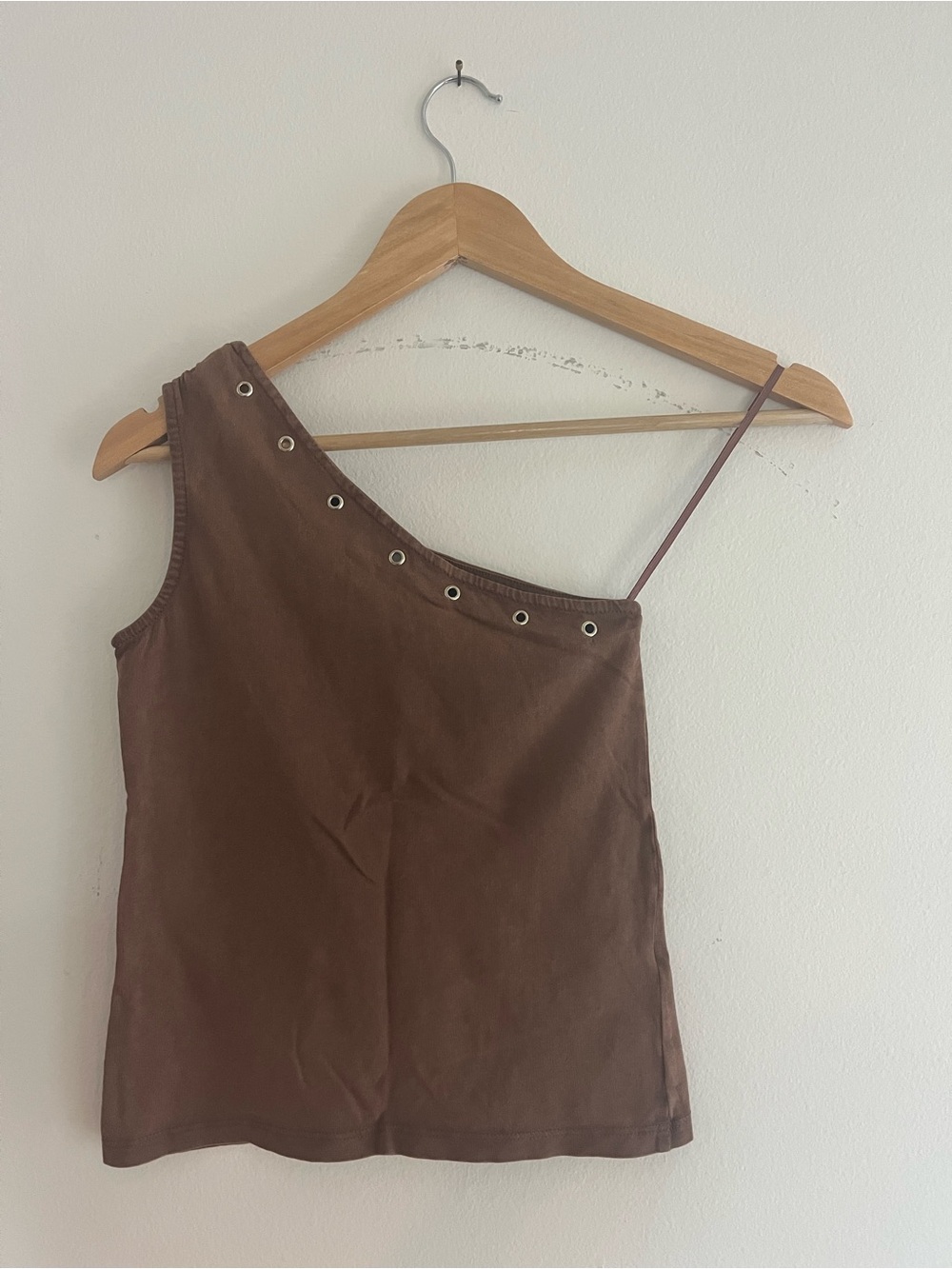 One-Shoulder Brown Tank- Girls- Zara
